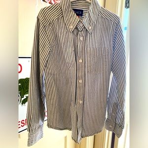 Children’s Place black and white striped Oxford shirt